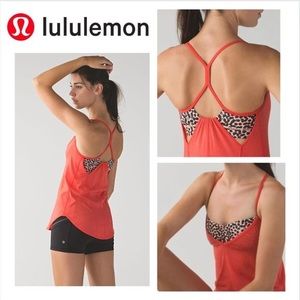 Lululemon Roll Out Tank Leopard Coral Racerback 6